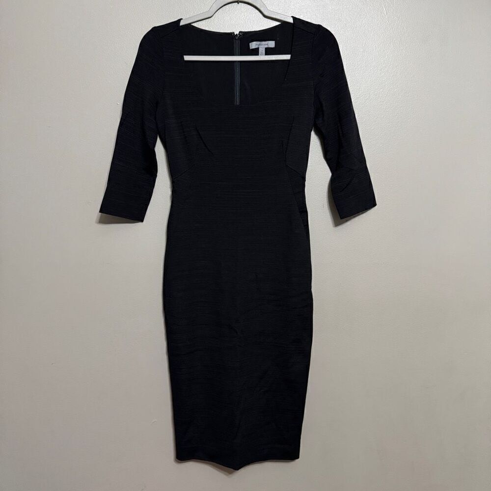 CLASSIQUES ENTIER Black Swoop Neck Dress size 4